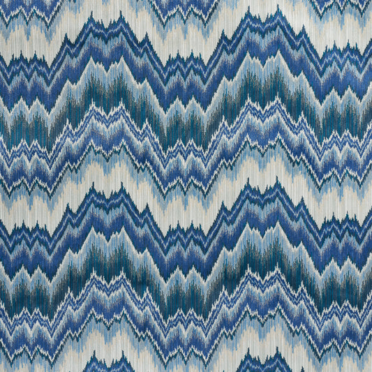 SCHUMACHER  EARTH AND SKY BEZIQUE FLAMESTITCH VELVET   Lapis   - 78792