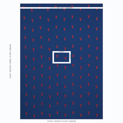 SCHUMACHER  EXQUISITE EMBROIDERIES LOBSTER EMBROIDERY EMBROIDERIES EMBROIDERIES NAVY   - 78800