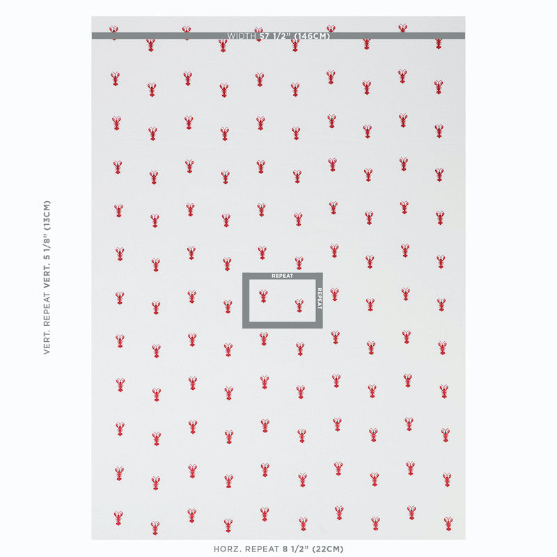 SCHUMACHER  EXQUISITE EMBROIDERIES LOBSTER EMBROIDERY EMBROIDERIES EMBROIDERIES WHITE   - 78801