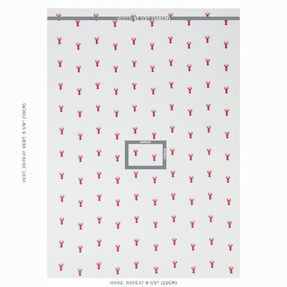 SCHUMACHER  EXQUISITE EMBROIDERIES LOBSTER EMBROIDERY EMBROIDERIES EMBROIDERIES WHITE   - 78801