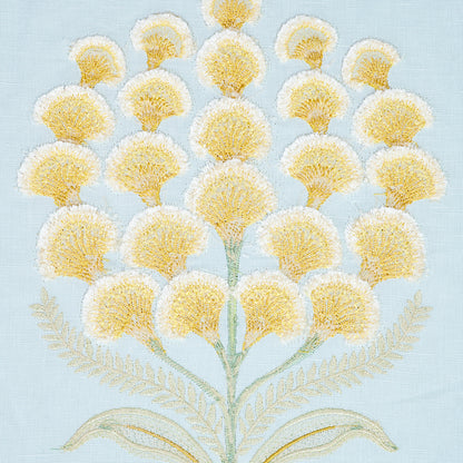 SCHUMACHER FABRIC  EXQUISITE EMBROIDERIES AURELIA EMBROIDERY   SKY   - 78811