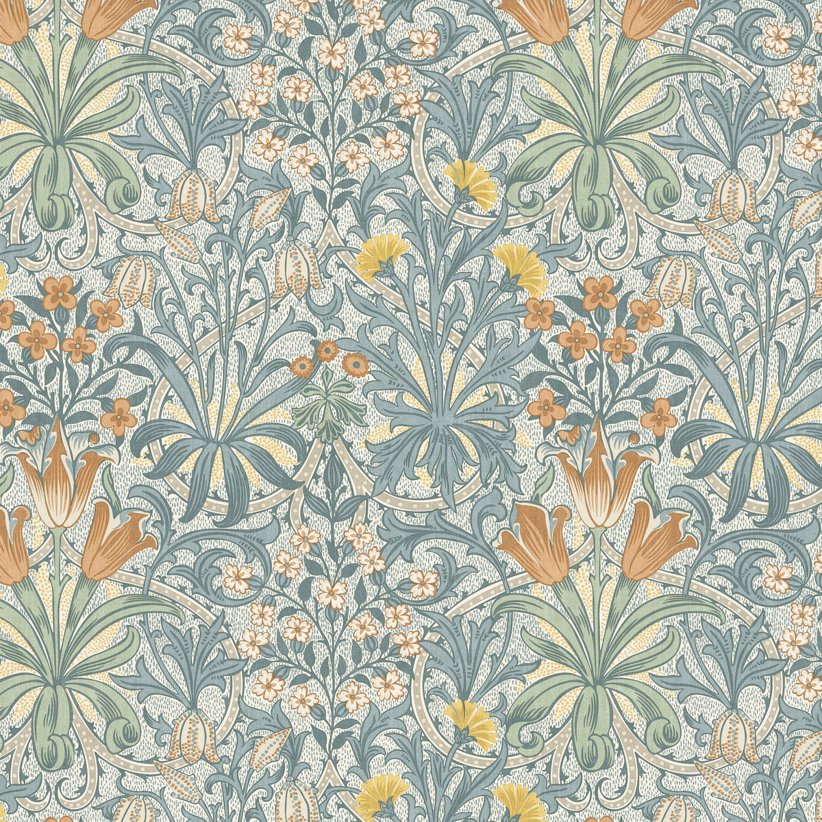 STOUT TEXTILES  MULTIPURPOSE,PRINT TRANSITIONAL,, FLORAL AQUA   - 7882-3