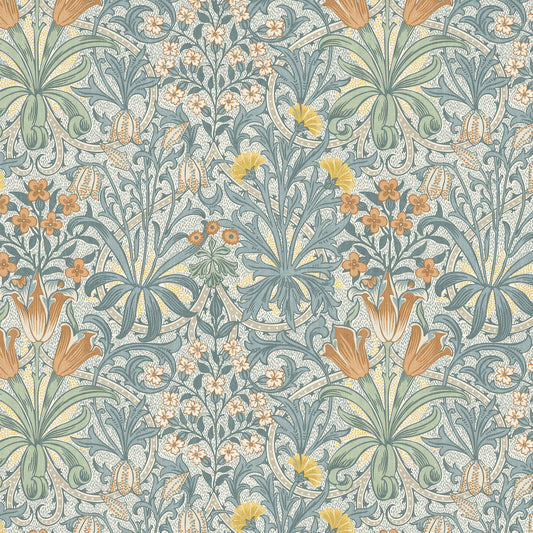 STOUT TEXTILES  MULTIPURPOSE,PRINT TRANSITIONAL,, FLORAL AQUA   - 7882-3