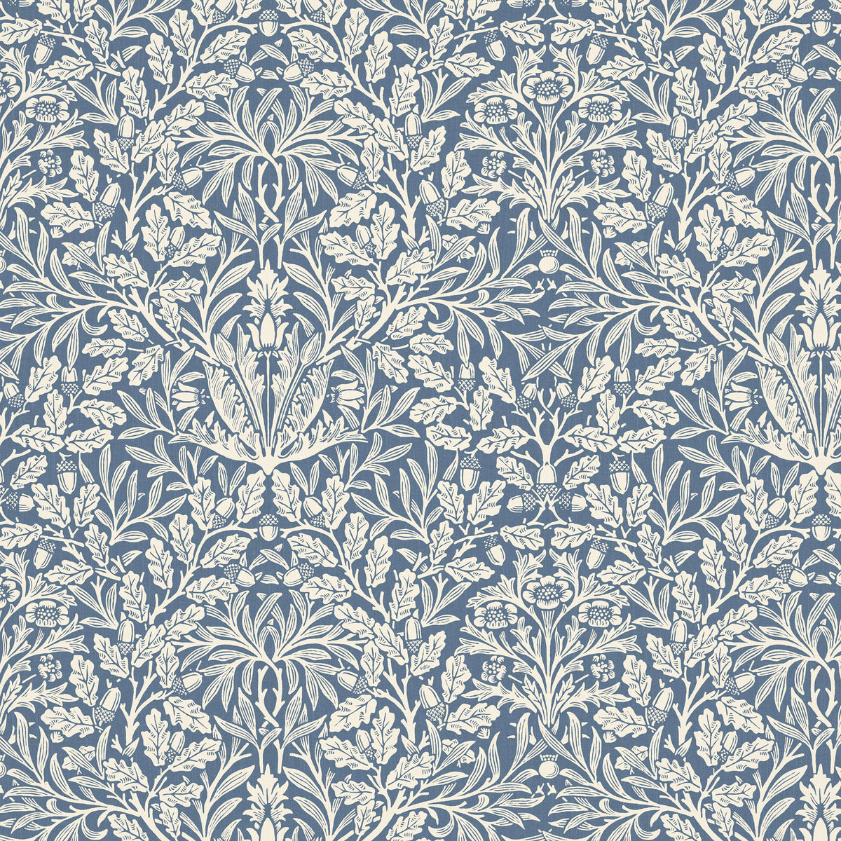 STOUT TEXTILES  MULTIPURPOSE,PRINT TRANSITIONAL,, LEAF BLUE/WHITE   - 7884-3