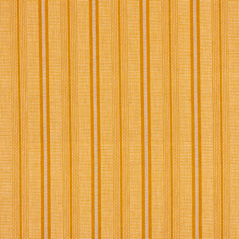 Orange striped woven textile with alternating narrow and wide vertical bands in warm gold-orange tones.