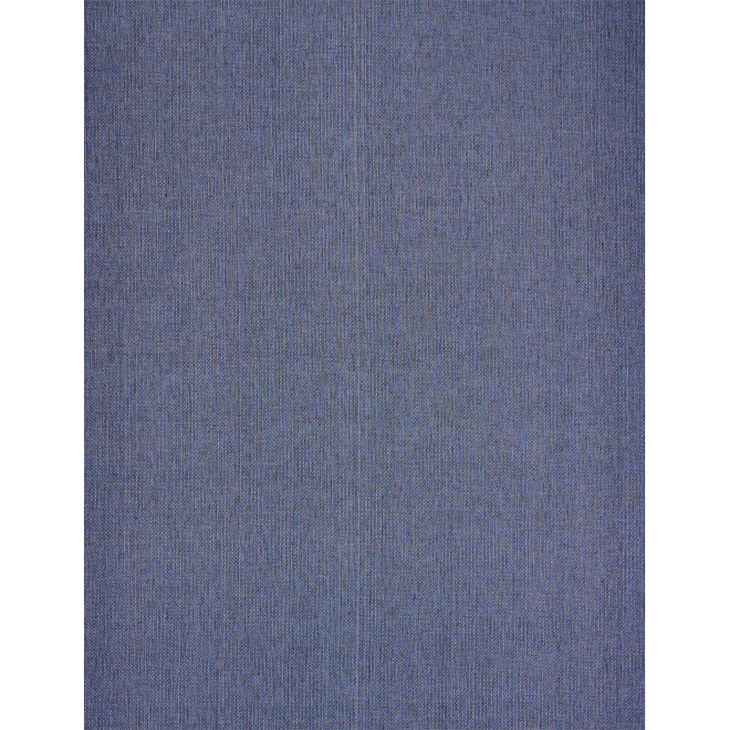 Blue woven fabric swatch with subtle texture, solid indigo shade, ideal for apparel or home decor.