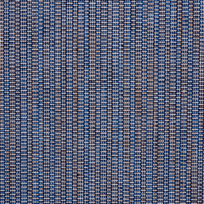 Indigo hand-woven plain-weave upholstery fabric in navy and light blue.