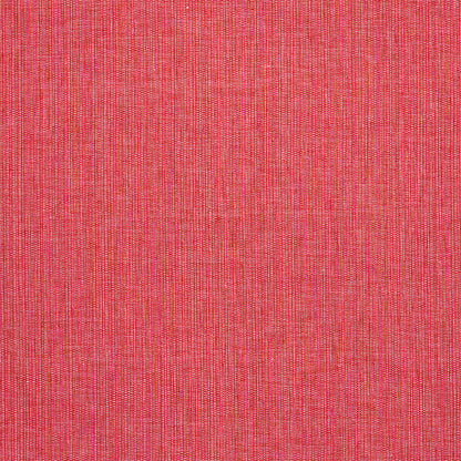 Coral red woven fabric with visible vertical and horizontal threads.