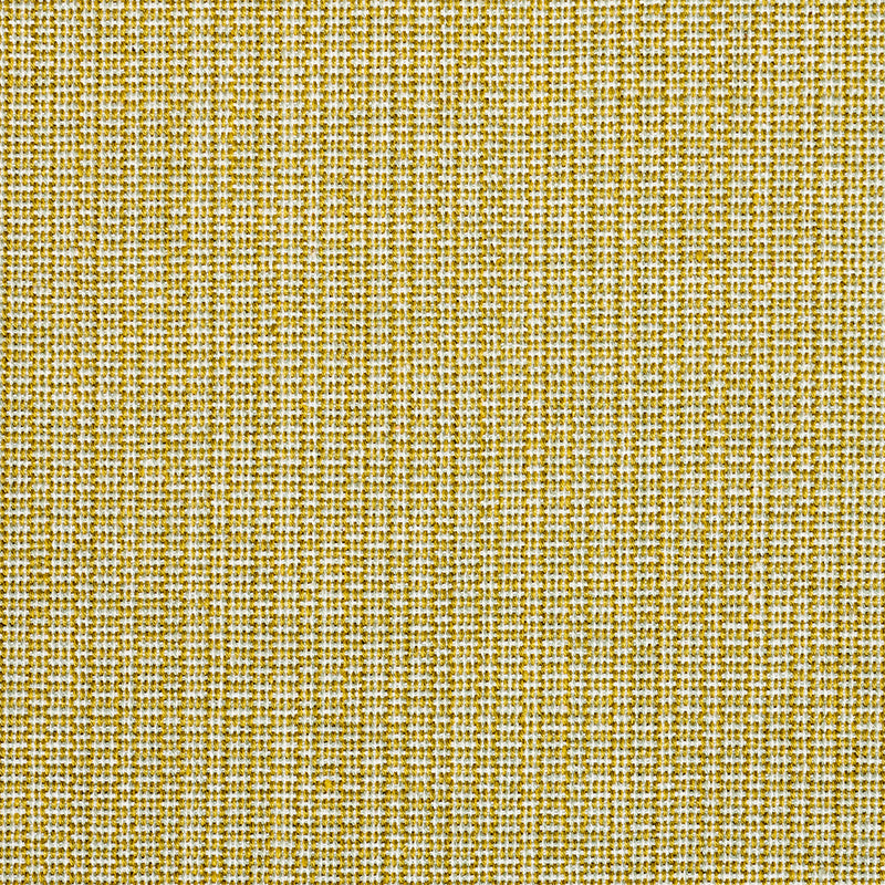 Golden-yellow woven fabric close-up with white threads forming a subtle grid texture.