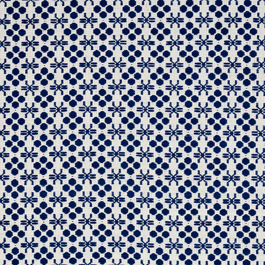 SCHUMACHER FABRIC  A RUM FELLOW LEMPA HAND WOVEN   INDIGO   - 78880