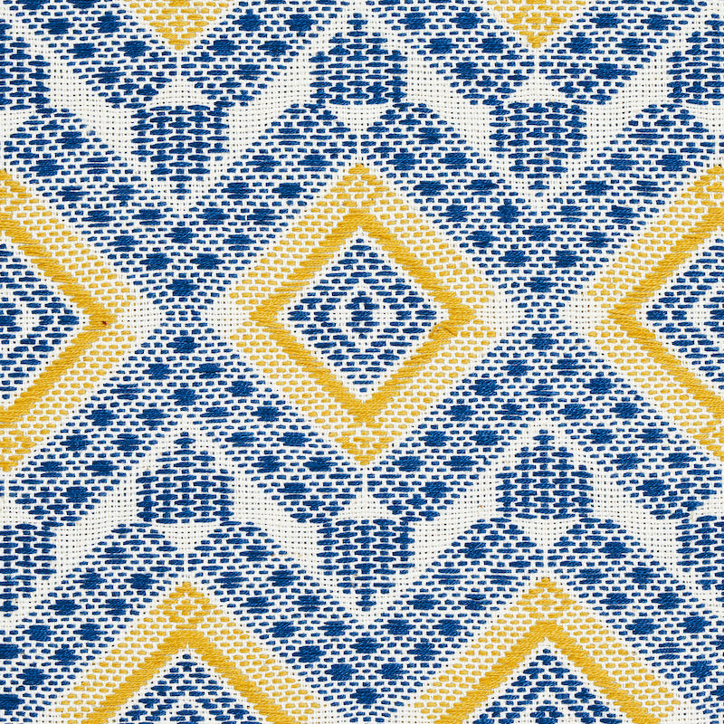 SCHUMACHER FABRIC  A RUM FELLOW OCOSITO HAND WOVEN   BLUE   - 78901