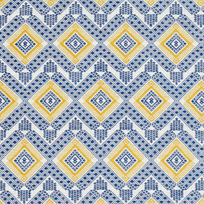 SCHUMACHER FABRIC  A RUM FELLOW OCOSITO HAND WOVEN   BLUE   - 78901