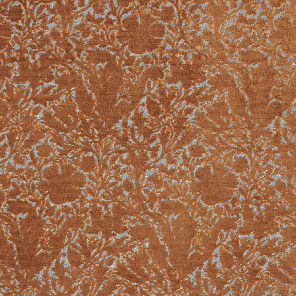STOUT TEXTILES  UPHOLSTERY,VELVET TRANSITIONAL,, FLORAL TILE   - 7892-5