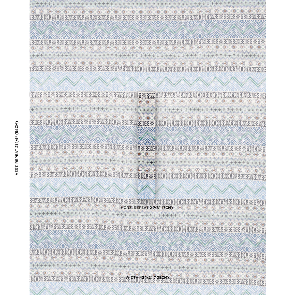 SCHUMACHER  A RUM FELLOW HOLMUL HAND WOVEN PATTERN WOVENS PATTERN WOVENS BLUE   - 78921