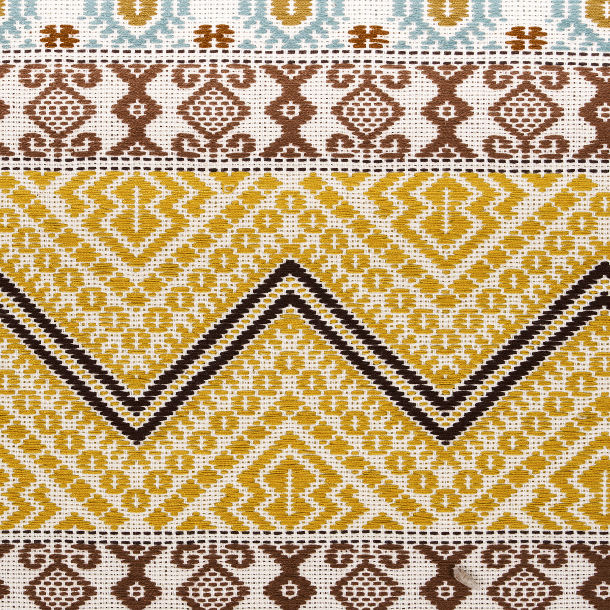 SCHUMACHER  A RUM FELLOW HOLMUL HAND WOVEN PATTERN WOVENS PATTERN WOVENS OCHRE   - 78922