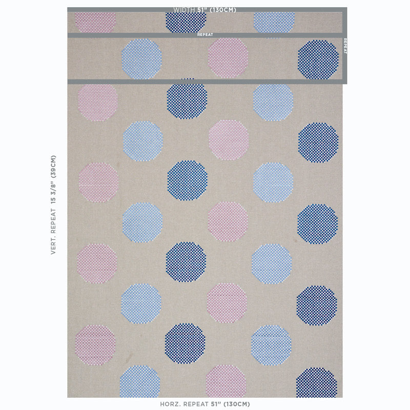 SCHUMACHER  SCANDINAVIAN MODERN Hansen Embroidery EMBROIDERIES,SHEERS & CASEMENTS EMBROIDERIES,SHEERS & CASEMENTS BLUE , LILAC   - 78941