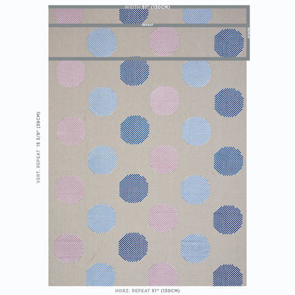 SCHUMACHER  SCANDINAVIAN MODERN Hansen Embroidery EMBROIDERIES,SHEERS & CASEMENTS EMBROIDERIES,SHEERS & CASEMENTS BLUE , LILAC   - 78941