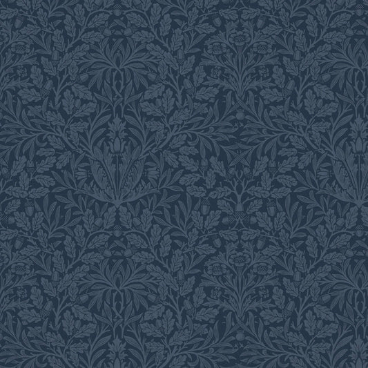 STOUT TEXTILES  MULTIPURPOSE,VELVET TRANSITIONAL,, LEAF INDIGO,INK   - 7895-2