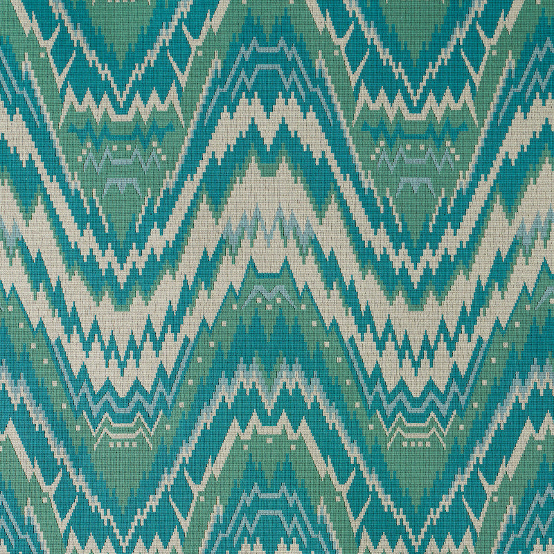 SCHUMACHER  RIVE GAUCHE TAURIDE ??PINGL?? WOVEN WOVEN PEACOCK   - 79042