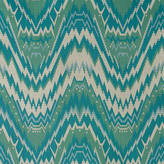 SCHUMACHER  RIVE GAUCHE TAURIDE ??PINGL?? WOVEN WOVEN PEACOCK   - 79042