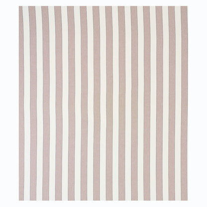 Square fabric with narrow pale pink and beige vertical stripes, striped textile suitable as a napkin or placemat.
