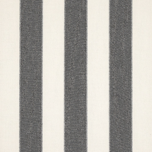 SCHUMACHER  THE GOOD LIFE INDOOR/OUTDOOR BLUMONT STRIPE INDOOR/OUTDOOR PATTERN WOVEN,HIGH PERFORMANCE,INDOOR & OUTDOOR PATTERN WOVEN,HIGH PERFORMANCE,INDOOR & OUTDOOR CHARCOAL   - 79054