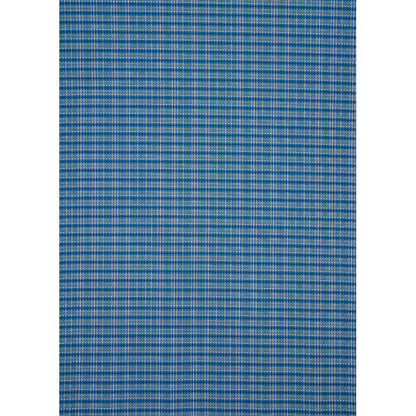 Blue plaid woven fabric swatch with tiny checks; lightweight cotton-style textile for shirts or upholstery.