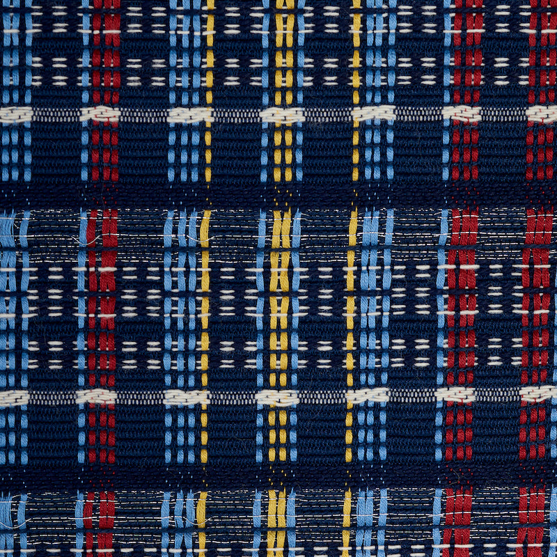 SCHUMACHER  SCANDINAVIAN MODERN ZEALAND CHECK PATTERN WOVENS PATTERN WOVENS NAVY MULTI   - 79072