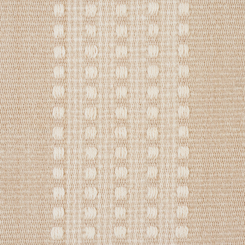 Beige woven textile with vertical rows of white dots; soft woven look, cozy fabric suitable for upholstery or apparel.