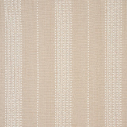 Beige linen-like fabric with vertical dotted stripes and subtle woven texture.