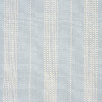 Light blue linen-like fabric with vertical dotted stripes.