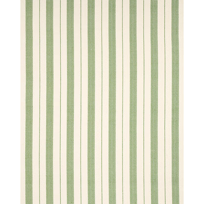 Cream background with repeating vertical olive-green stripes and tiny dotted inner lines, wallpaper pattern.