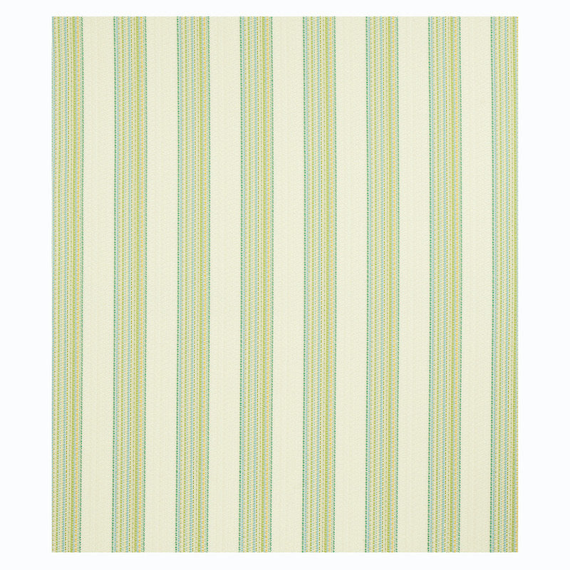 Cream fabric with vertical pale green and mint striped pattern; light, linen-like textile swatch.