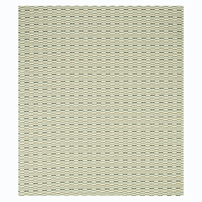 Beige ivory woven rug with subtle basketweave pattern; square shape for living room or patio