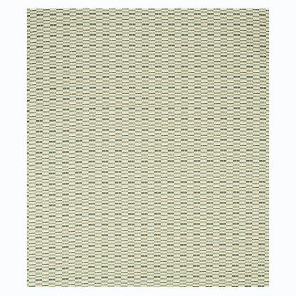 Beige ivory woven rug with subtle basketweave pattern; square shape for living room or patio
