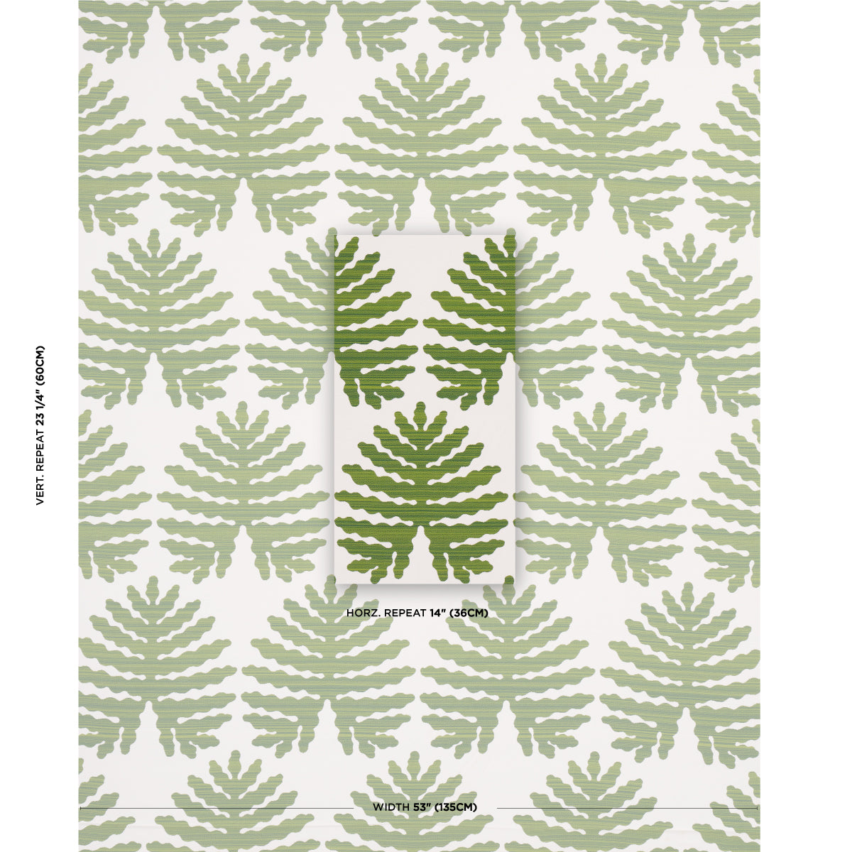 SCHUMACHER  MOON RIVER PALMA SOLA INDOOR/OUTDOOR PATTERN WOVENS,HIGH PERFORMANCE,INDOOR/OUTDOOR PATTERN WOVENS,HIGH PERFORMANCE,INDOOR/OUTDOOR GREEN   - 79181