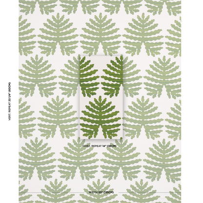 SCHUMACHER  MOON RIVER PALMA SOLA INDOOR/OUTDOOR PATTERN WOVENS,HIGH PERFORMANCE,INDOOR/OUTDOOR PATTERN WOVENS,HIGH PERFORMANCE,INDOOR/OUTDOOR GREEN   - 79181