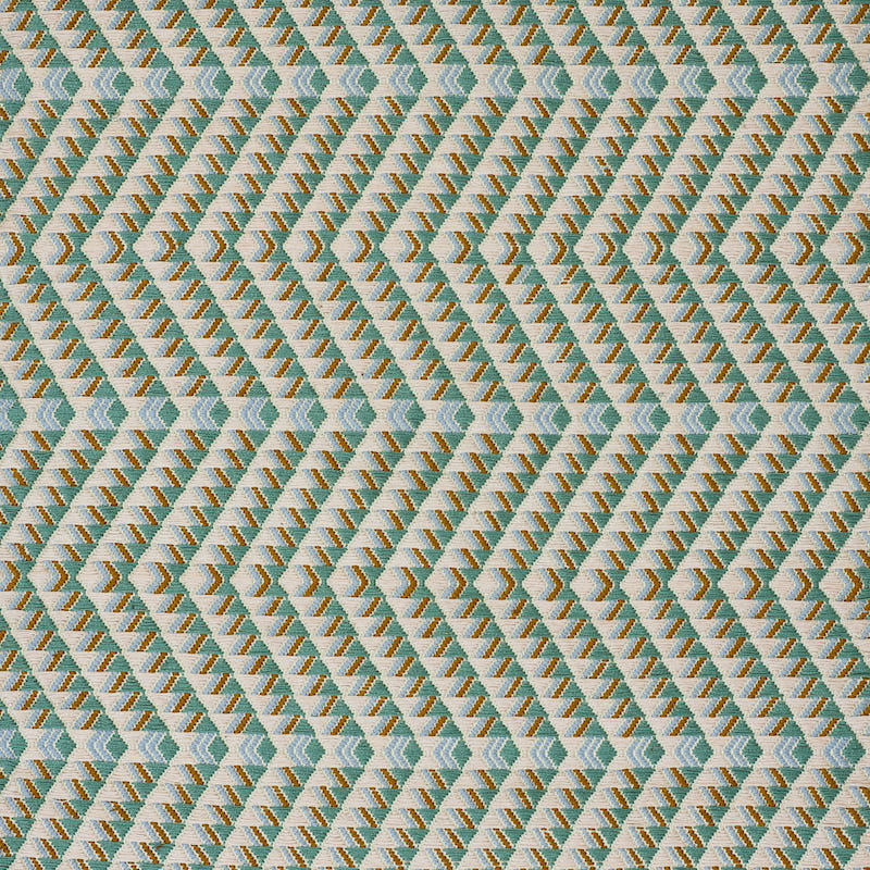 SCHUMACHER  A RUM FELLOW AMATES HAND WOVEN BROCADE PATTERNED WOVENS PATTERNED WOVENS DUCK EGG   - 79224