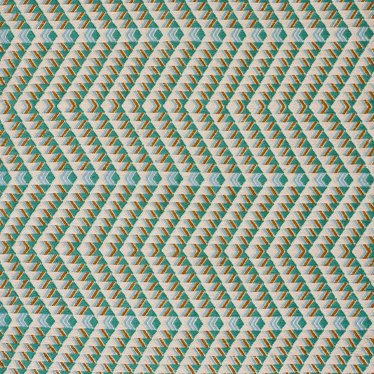 SCHUMACHER  A RUM FELLOW AMATES HAND WOVEN BROCADE PATTERNED WOVENS PATTERNED WOVENS DUCK EGG   - 79224