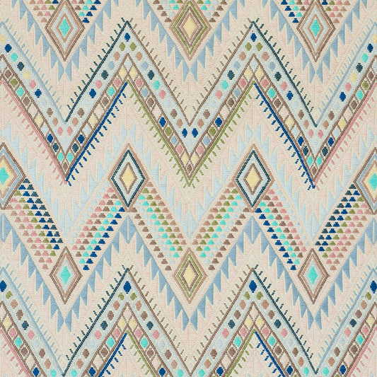 SCHUMACHER  A RUM FELLOW COYOLATE HAND WOVEN BROCADE PATTERN WOVENS PATTERN WOVENS ARCTIC   - 79242