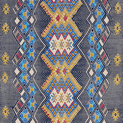 SCHUMACHER  A RUM FELLOW KAYA HAND WOVEN BROCADE PATTERN WOVENS PATTERN WOVENS BLUE   - 79260