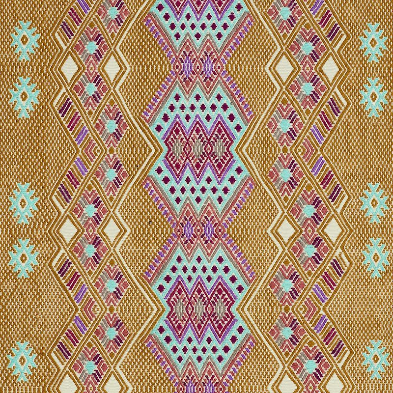 SCHUMACHER  A RUM FELLOW KAYA HAND WOVEN BROCADE PATTERN WOVENS PATTERN WOVENS MOSTAZA   - 79261