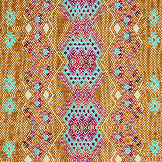 SCHUMACHER  A RUM FELLOW KAYA HAND WOVEN BROCADE PATTERN WOVENS PATTERN WOVENS MOSTAZA   - 79261