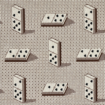 SCHUMACHER  MISTERIOSO DOMINO ??PINGL?? WOVEN WOVEN BROWN   - 79322