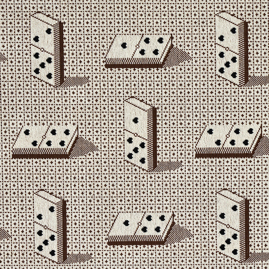 SCHUMACHER  MISTERIOSO DOMINO ??PINGL?? WOVEN WOVEN BROWN   - 79322