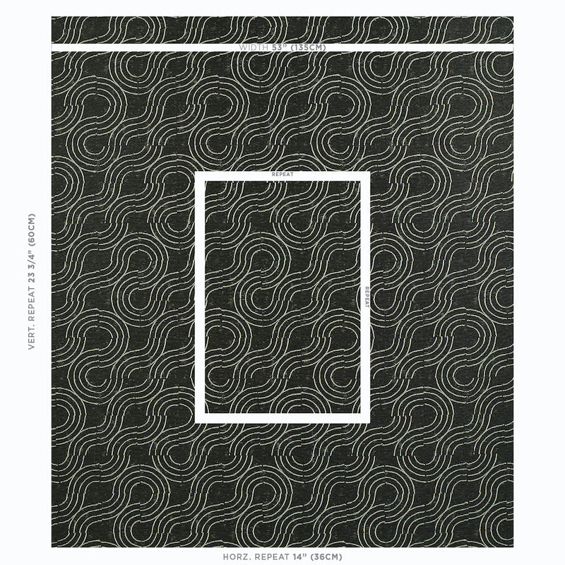 SCHUMACHER  INDOOR/OUTDOOR: PRINTS & WOVENS ALMA INDOOR/OUTDOOR   Carbon   - 79400