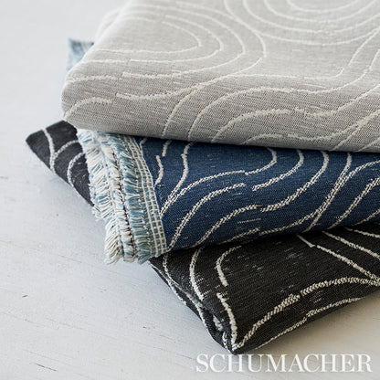 SCHUMACHER  INDOOR/OUTDOOR: PRINTS & WOVENS ALMA INDOOR/OUTDOOR   Carbon   - 79400