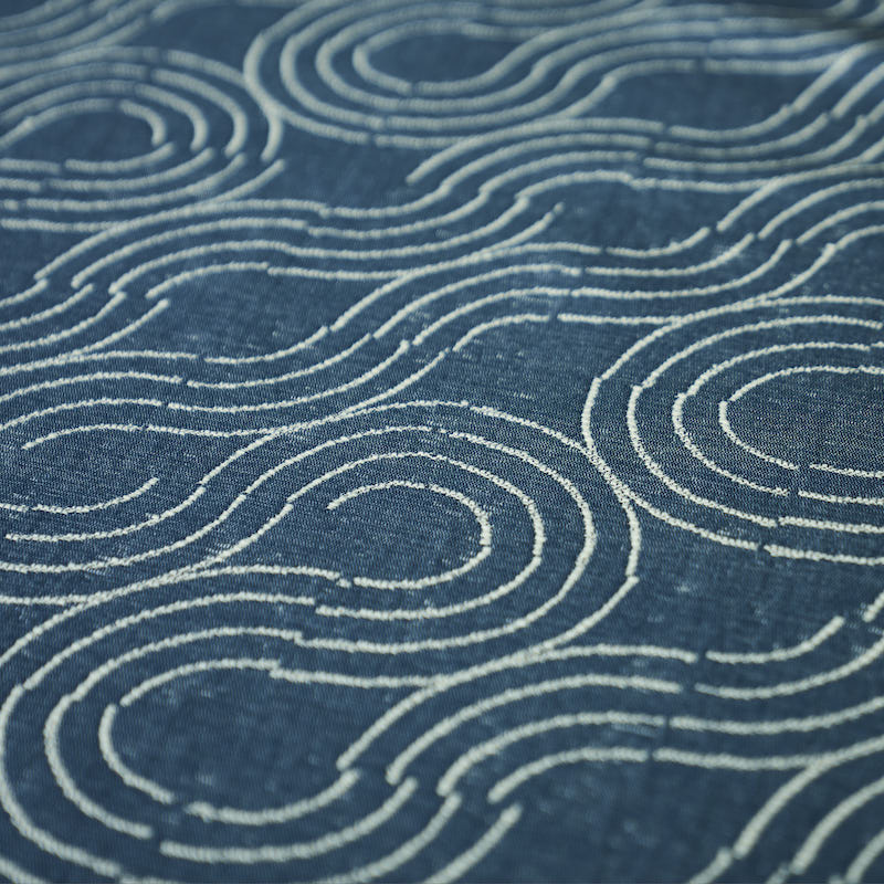 SCHUMACHER  INDOOR/OUTDOOR: PRINTS & WOVENS ALMA INDOOR/OUTDOOR   Denim   - 79401