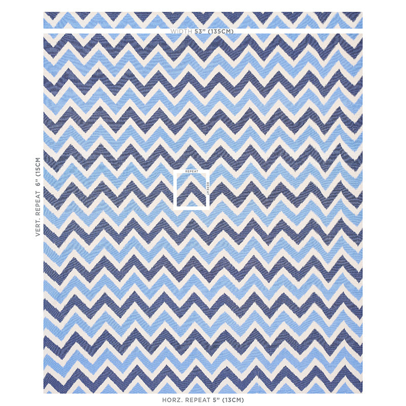 SCHUMACHER  IKATS VEDADO IKAT PATTERN WOVENS PATTERN WOVENS INDIGO   - 79460