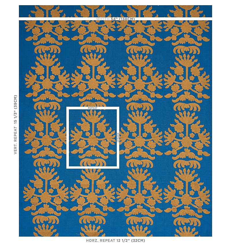 SCHUMACHER  BOHEMIA Cybele Embroidery EMBROIDERIES EMBROIDERIES BLUE   - 79470